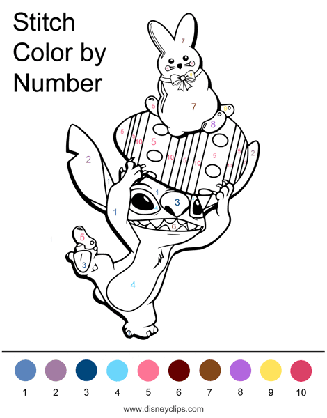 Mickey and Minnie Mouse color by number