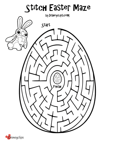 Stitch Easter maze
