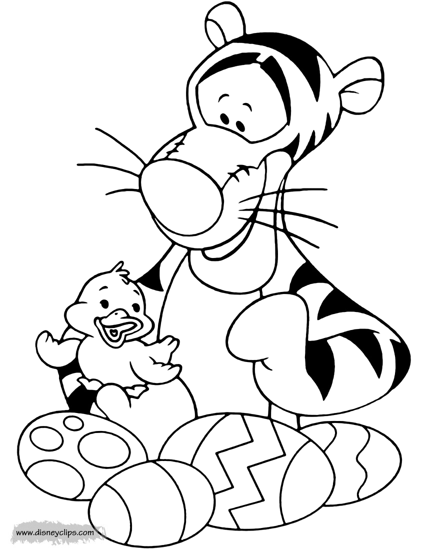 Download Printable Disney Easter Coloring Pages (4) | Disneyclips.com