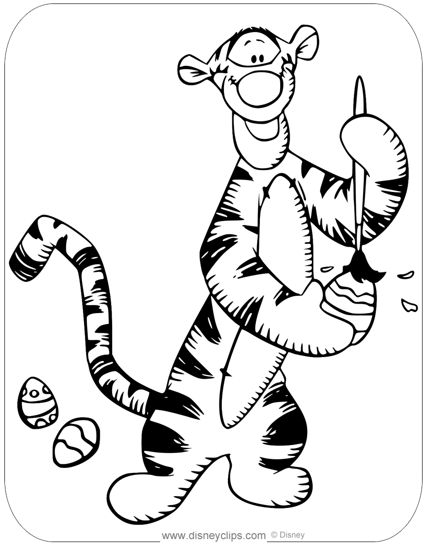 Download Printable Disney Easter Coloring Pages (4) | Disneyclips.com