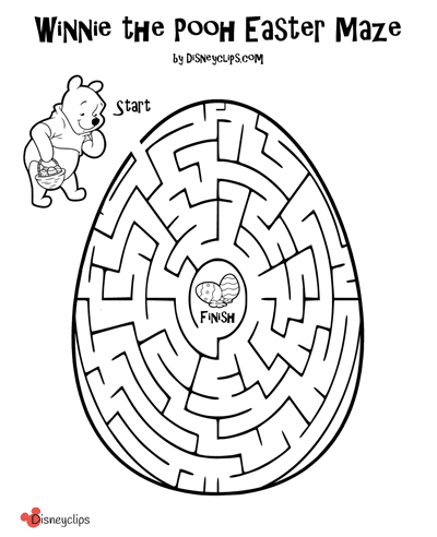Winnie the Pooh Easter maze