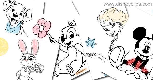 Disney Coloring Pages From A To Z Disneyclips Com