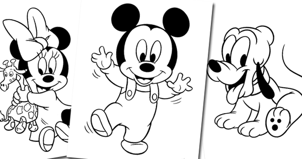 coloring pictures of baby disney characters