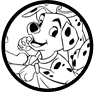 101 Dalmatians puppies coloring page