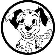 101 Dalmatians puppies coloring page
