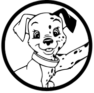 101 Dalmatians puppies coloring page