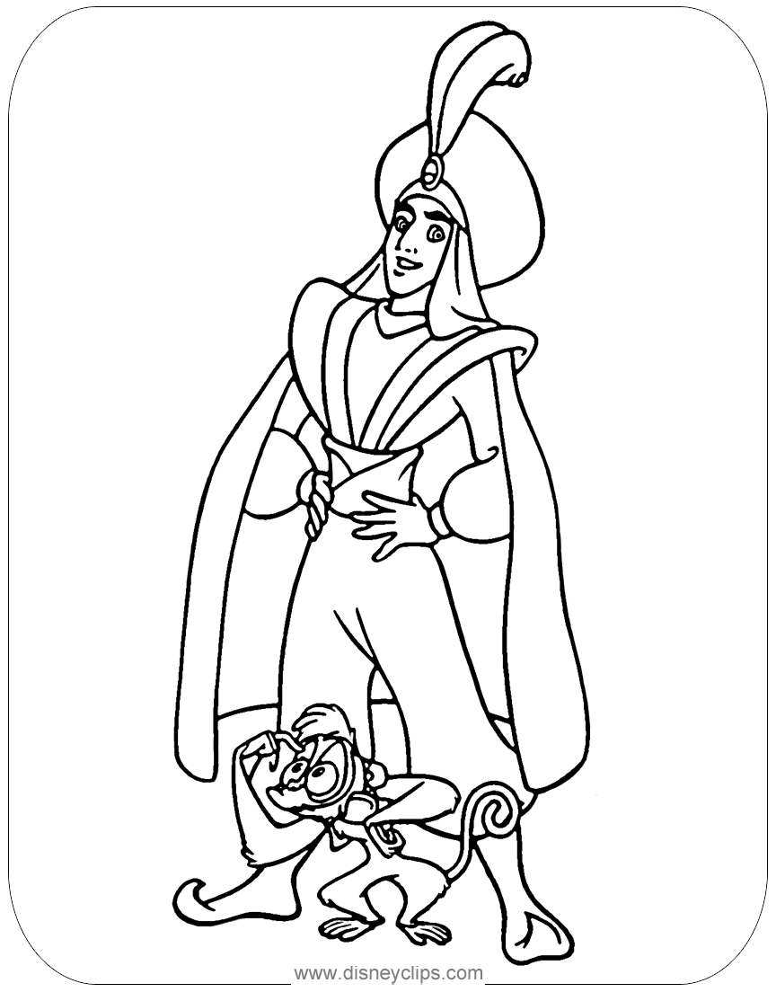 Aladdin Coloring Pages Disneyclips com