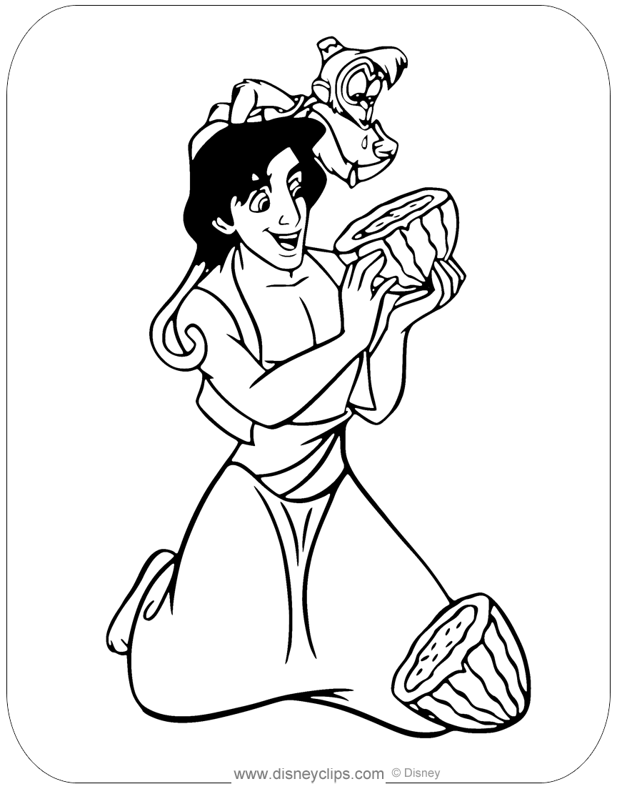 Aladdin Coloring Pages 5 Disneyclips Com - vrogue.co