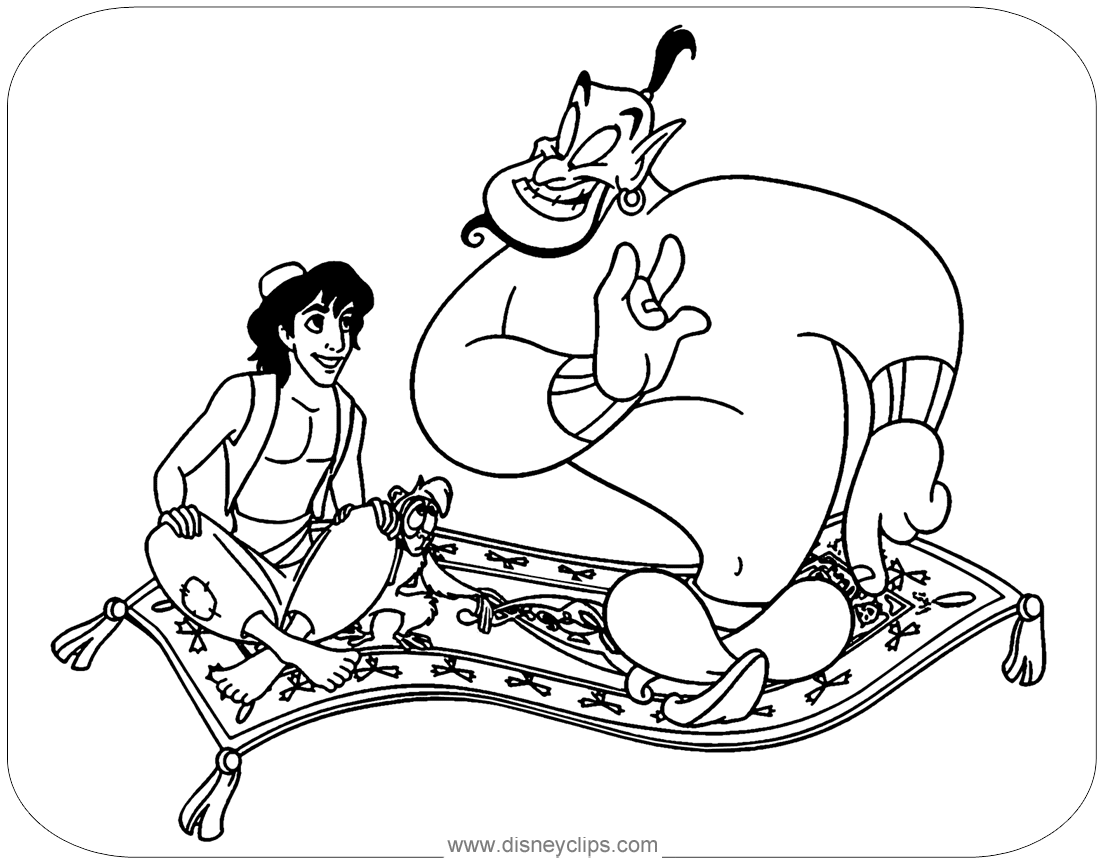 Download Aladdin Coloring Pages (3) | Disneyclips.com