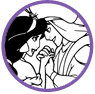 Aladdin and Jasmine coloring page