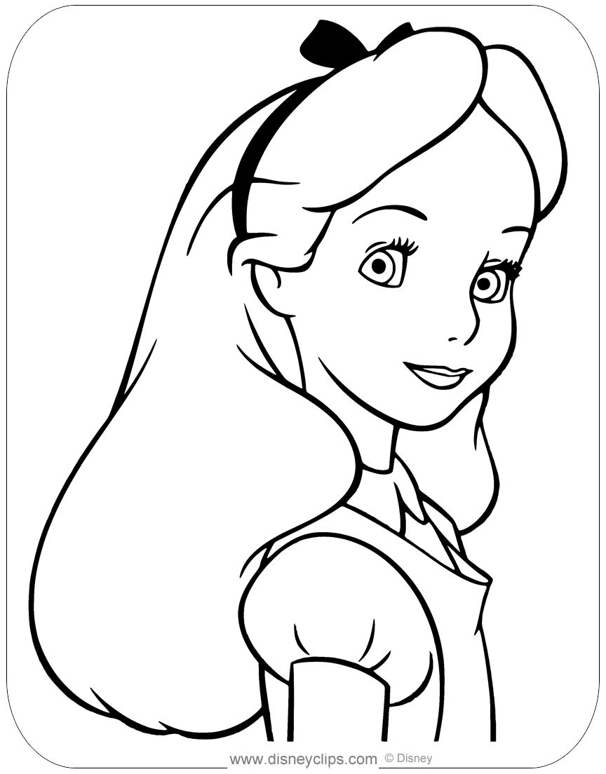 Free Printable Alice in Wonderland Coloring Pages | Disneyclips.com