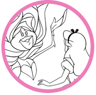Alice in Wonderland coloring page