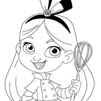 Alice's Wonderland Bakery coloring page