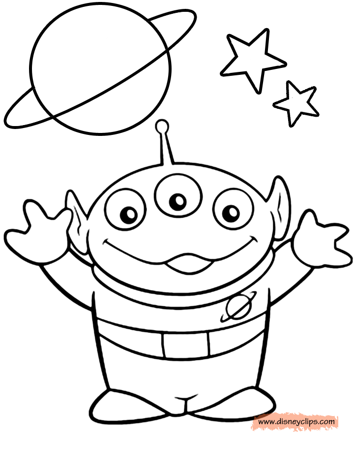 Toy Story Alien Head Coloring Page