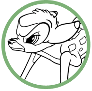 Bambi coloring page