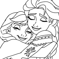 Frozen coloring page