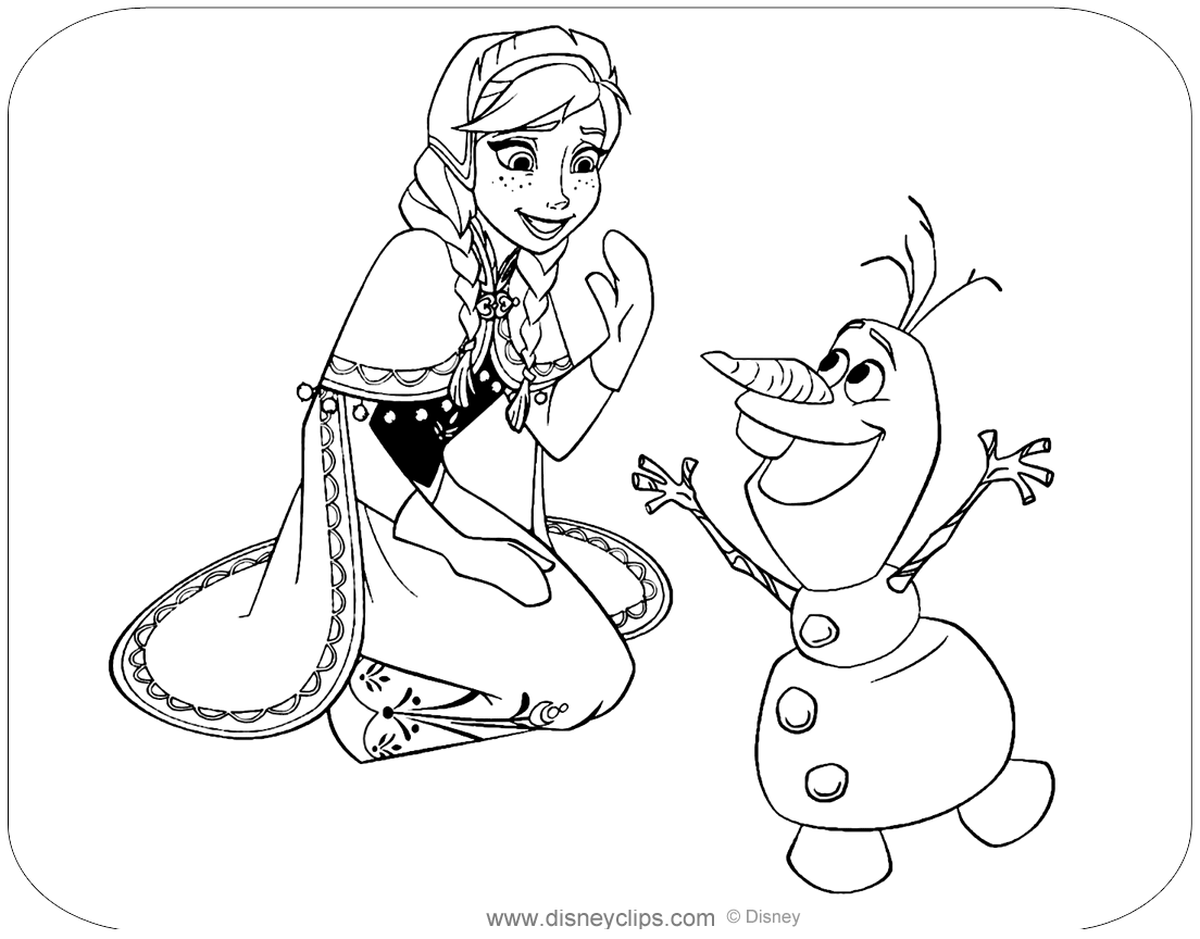 Download Disney's Frozen Coloring Pages 2 | Disneyclips.com