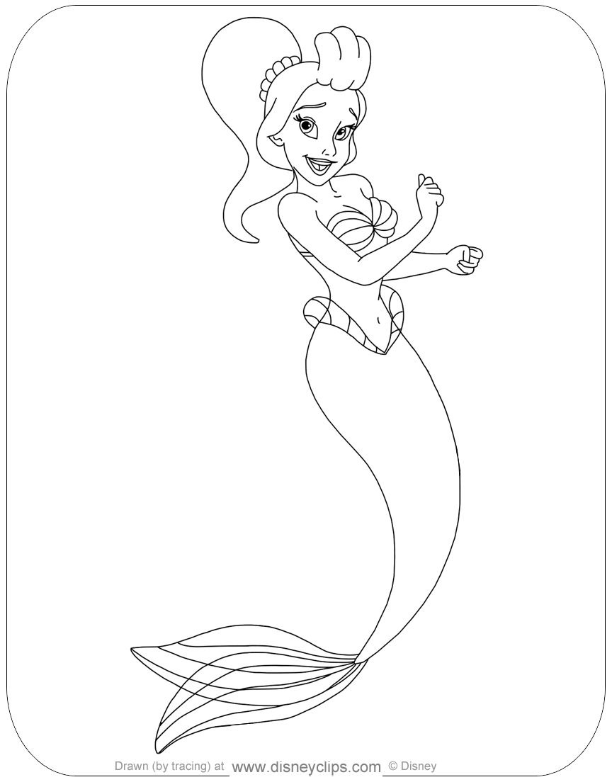 little mermade coloring pages