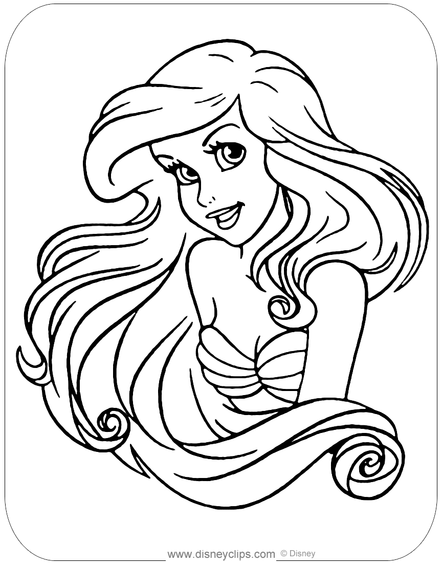 The Little Mermaid Coloring Pages (2) | Disneyclips.com