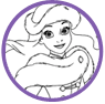 Ariel coloring page