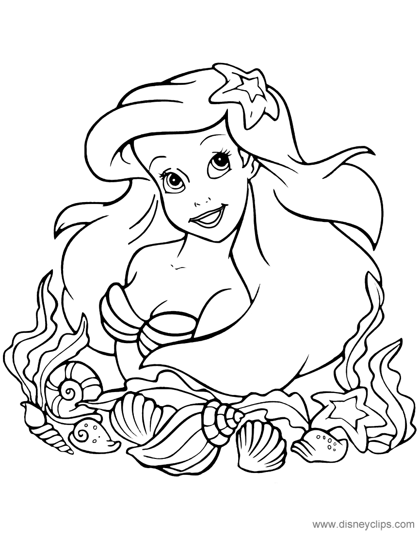 The Little Mermaid Coloring Pages (2) | Disneyclips.com