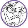 Ariel coloring page