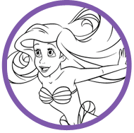 Ariel coloring page