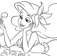 Ariel coloring page