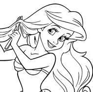 Ariel coloring page