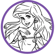 Ariel coloring page