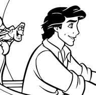 Ariel and Eric coloring page