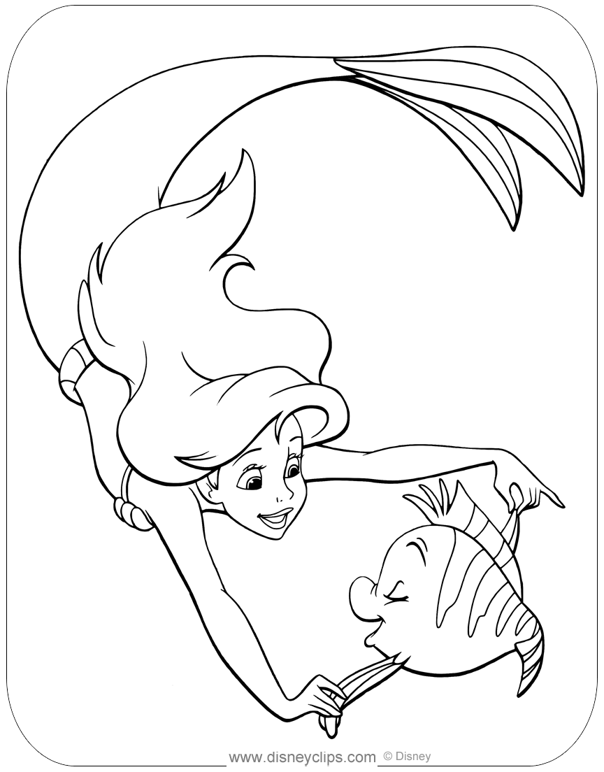 The Little Mermaid Coloring Pages   Disneyclips.com