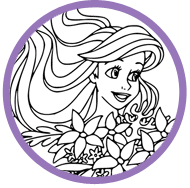 Ariel coloring page