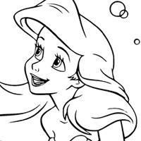 Ariel, Flounder and Sebastian coloring page