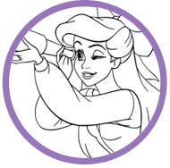 Ariel coloring page