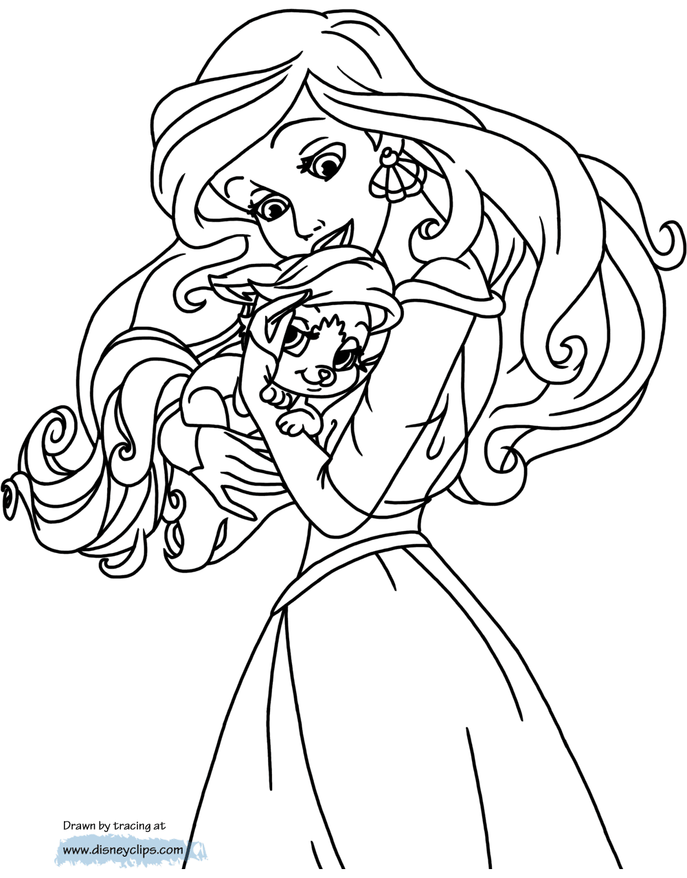 coloring page Ariel Treasure