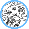 Ariel and Treasure coloring page