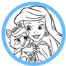 Ariel and Treasure coloring page