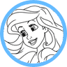 Ariel and Treasure coloring page