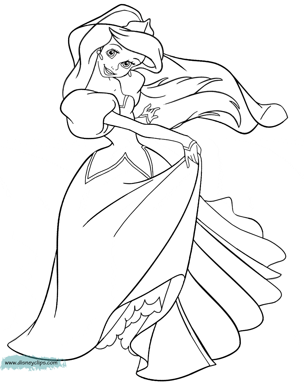 The Little Mermaid Coloring Pages (4) | Disneyclips.com