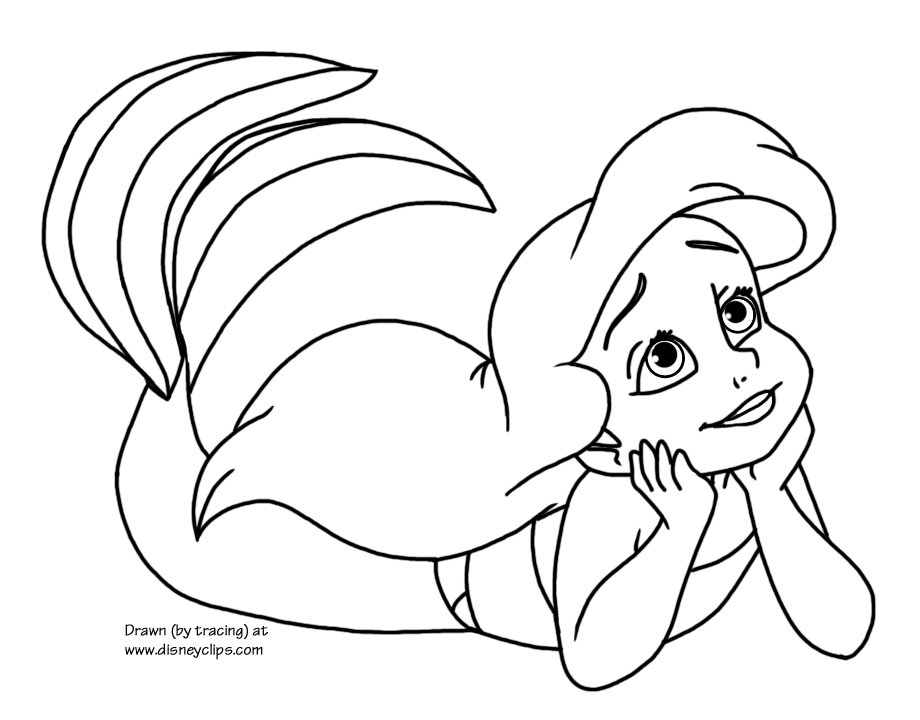 the little mermaid coloring pages 2  disneyclips