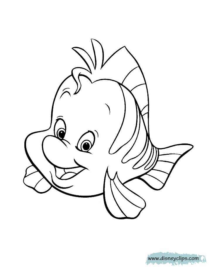 The Little Mermaid Coloring Pages 2 | Disneyclips.com