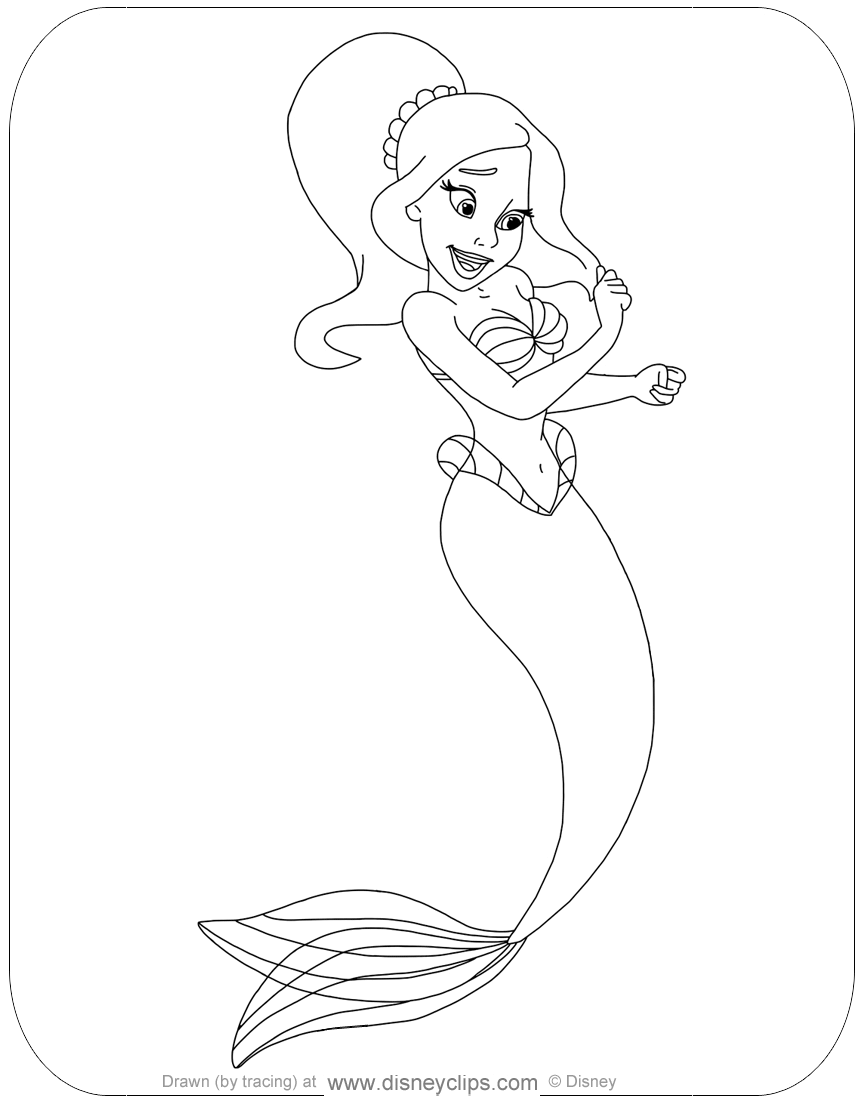 little mermaid coloring page