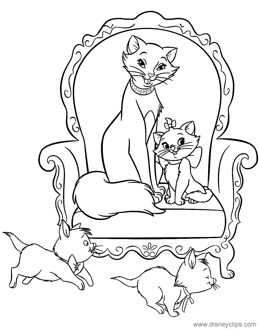 Aristocats Kittens Coloring Pages