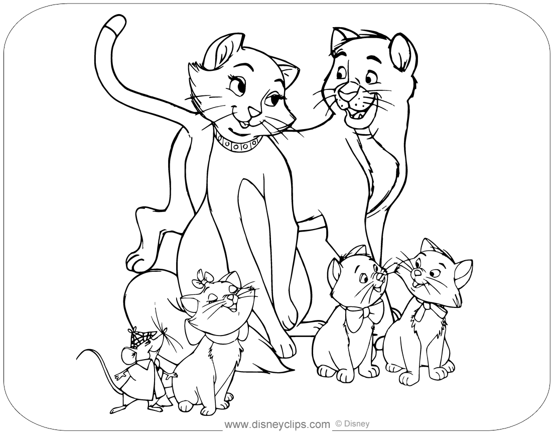 The Aristocats Coloring Pages   Disneyclips.com