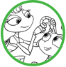 Dot and Atta coloring page