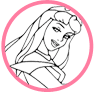 Aurora coloring page
