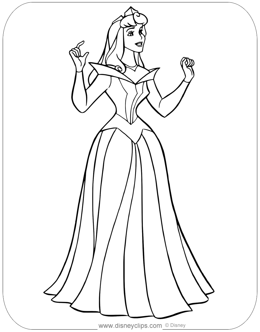 sleeping beauty coloring pages