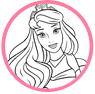 Aurora coloring page