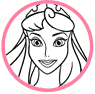 Aurora coloring page